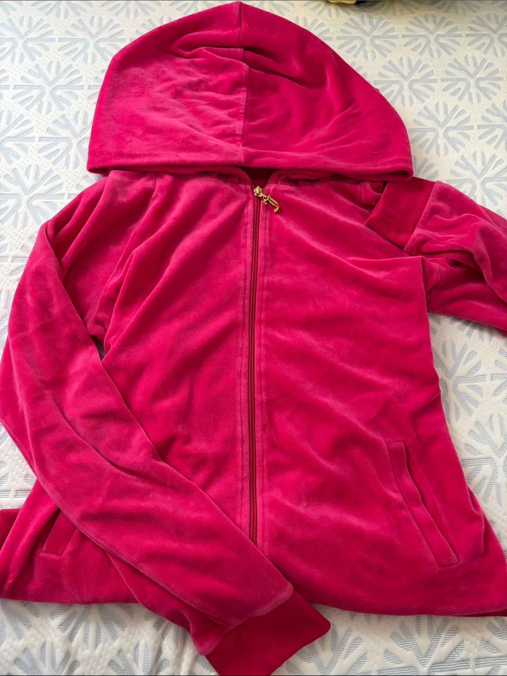 Women’s Hot Pink Hooded Zip-Up Jacket